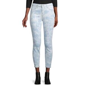L'agence Margot Tie Dye High Rise Skinny 25 Light Wash Abyss Blue Jeans NWT B95